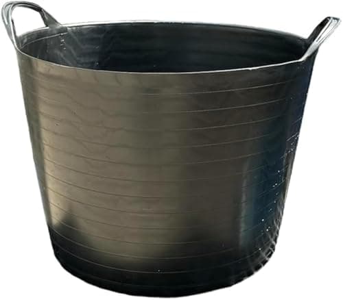 Image of NEW! BLACK 42L Flexi Tubs - Durable Flexible Buckets for Home & Garden Versatile Large Garden Tubs with Handles, Handy Builders Buckets Heavy Duty, Ideal Bath Laundry Bucket & Flexi Bucket [1]
