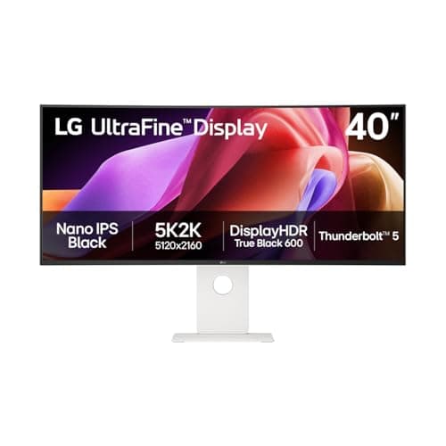 Image of LG UltraFine Monitor 40U990A - Curved UltraWide 5K2K (5120 x 2160p) Nano IPS Black 40 Inch, 120Hz, 5ms, DCI-P3 99%, HDR 600, FreeSync Premium, Speakers, Thunderbolt 5, HDMI 2.1, DP2.1, White