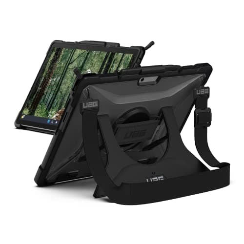 Image of URBAN ARMOR GEAR UAG Designed for Microsoft Surface Pro 11/10/9 Case with Built-in Kickstand Hand & Shoulder Strap Pen Holder Compatible with Type Cover Keyboard Rugged Protective Cover, Plasma Ice