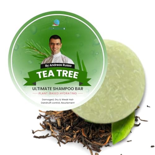 Image of Tea Tree Solid Shampoo Bar – Deep Clean, Fresh Scalp – Long-Lasting, Plastic-Free, For Oily Hair & Itchy Scalp 60g