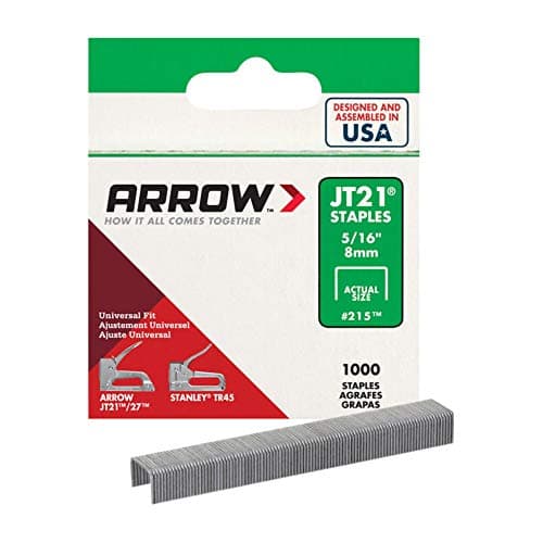 Image of Arrow 215 Staples 8mm 5/16" Pack of 1000
