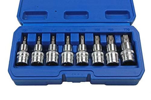 Image of US PRO Tools 8 Piece 1/2" Drive Torx/Star Bit Socket Set T27 - T70 3403