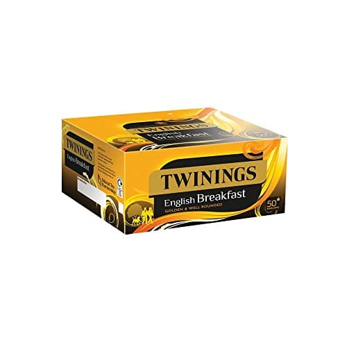 Image of Twinings English Breakfast Tea Enveloped Tea Bags, 6 Boxes of 50 Individually Wrapped Tea Bags