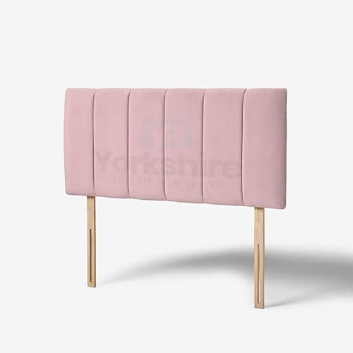 Image of YORKSHIRE HOMEWARE Padded Lined Headboard | Lined Headboards in Plush Velvet Fabric | Bed Bedroom Decor Hotel Furniture (Pink, 3ft Single)
