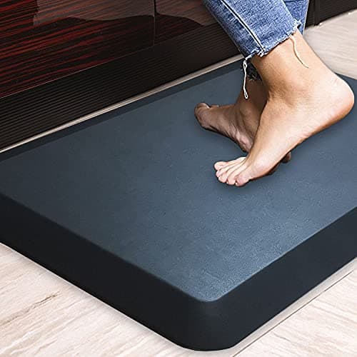 Image of 25mm Extra Thick Anti Fatigue Floor Mat,Kitchen Mat, Standing Desk Mat – Comfort at Home, Office, Garage - 140D Advanced PU Foam (Black, 50cm x 75cm)