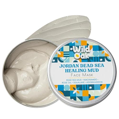 Image of Dead Sea Mud Face Mask | Detox & Purifying Clay Mask with Niacinamide & Alpha Arbutin | Fights Blackheads, Blemishes & Aging | Tan Removal & Brightening | Evens Tone & Hydrates Skin | 100g