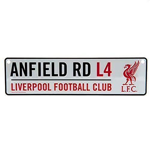 Image of Liverpool FC Official Football 3D Embossed Metal Hanging Street Sign (One Size) (White/Red/Black)