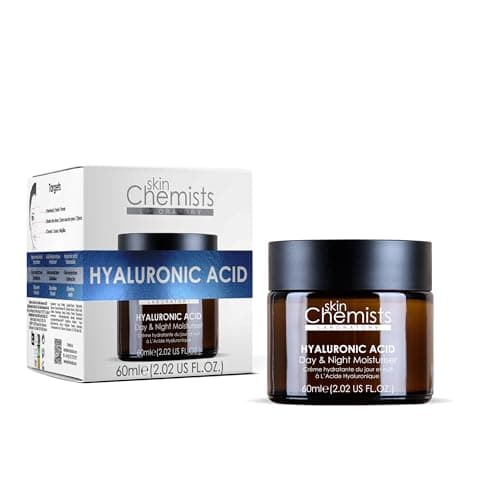 Image of skinChemists Hyaluronic Acid Day Moisturiser 60ml | Anti Aging Day & Night Cream to Reduce Wrinkles and Age Spots | Deep Hydration Cream - Day & Night Skincare, Reduce Fine Lines and Wrinkles