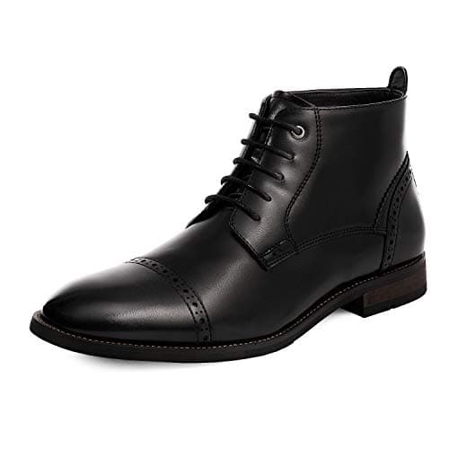 Image of Bruno Marc Men's Dress Ankle Boots Cap Toe Oxford Boot WARNER-2,Size 10,Black,WARNER-2
