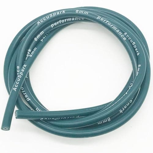 Image of AccuSpark Green 8mm HT Ignition Lead Cable – 2 Metres, Spiral Core Wire, Durable Silicone, Superior Spark Suppression, Universal Replacement Ignition Lead for Classic & Modern Cars