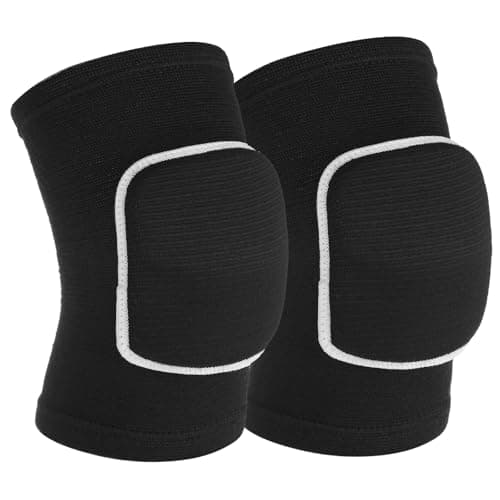 Image of JIYIN 1 Pair Elbow Pads with Thicken Sponge Pad, Black Breathable Protective Volleyball Elbow Pads Fitness Arm Knee Protector Volleyball Sponge Support for Kids Men Women Elderly