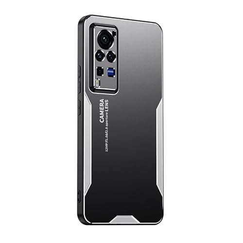 Image of Jiajihua Phone Case Compatible with Vivo X60 Pro 5G V2046 [Back panel + TPU] Camera Protection Drop-proof Phone Cover Black
