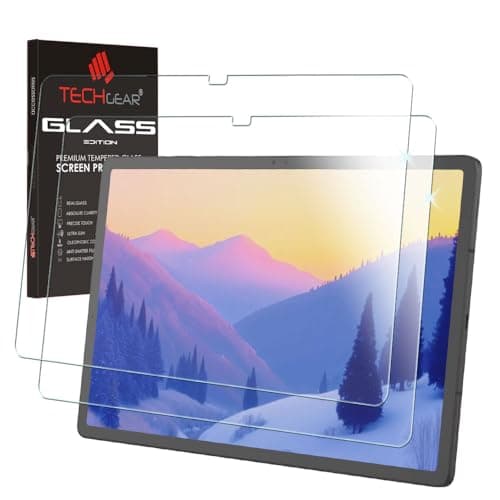 Image of TECHGEAR 2 Pack Glass Screen Protector Compatible for Samsung Galaxy Tab S7 FE 12.4", Tab S8 Plus, Tab S9 Plus, Tab S9 FE Plus, Tab S7 Plus, Tempered Glass [9H] [HD Clarity] [Responsive] [No-Bubble]