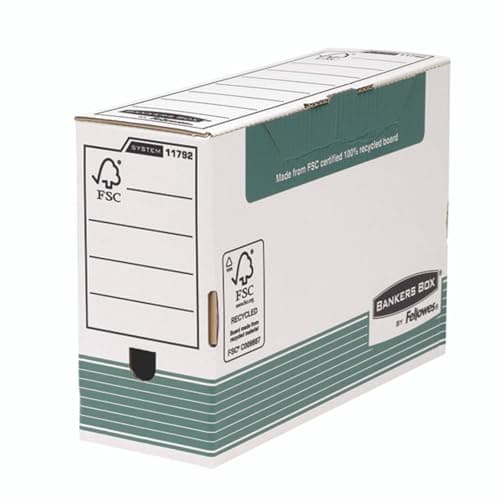 Image of Fellowes Bankers Box System Folio Transfer File Board Green [Pack of 10]