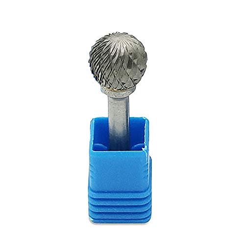 Image of Rotary File Cutter POWERTOOL 6mm Shank Wood Carving Drill Bits Tungsten Carbide Ball Head Rotary Burr for DIY Woodworking, Drill Engraving (Double Slot, 16x14mm)