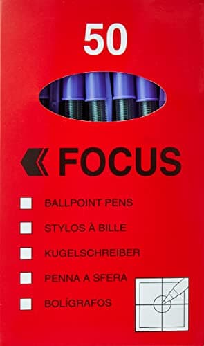 Image of Hainenko 864017 Value Medium Ballpoint Pen - Violet (Pack of 50)