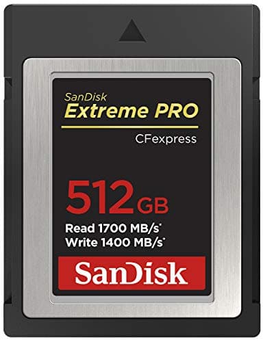 Image of SanDisk 512GB Extreme PRO CFexpress Type B card RAW 4K video recording + RescuePro Deluxe up to 1700 MB/s