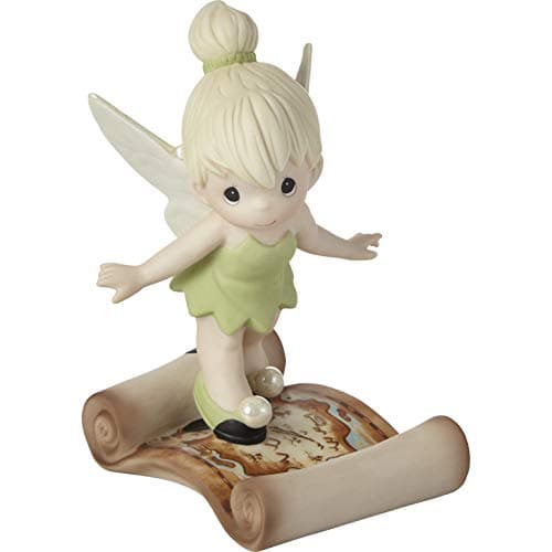 Image of Precious Moments 202035 Disney Tinker Bell Faith, Trust, and Pixie Dust Bisque Porcelain Figurine, One Size, Multicolored