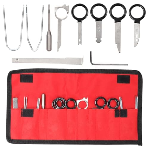 Image of Swpeet 21Pcs Professional Radio Removal Keys Tool Kit, Stereo Radio Removal Tool Key Kit Car and Truck Stereo DIN Removal Keys Stereo Compatible with Mercedes/BMW/VW/Audi/Ford