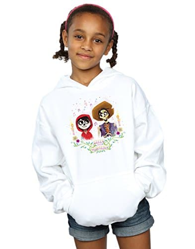 Image of Disney Girls Coco Miguel And Hector Hoodie 9-11 Years White