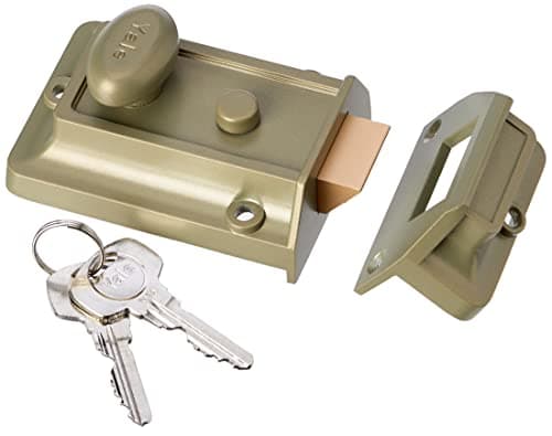 Image of Yale Locks P77 Traditional Nightlatch ENB/PB Cylinder 60 mm Backset Visi Pack