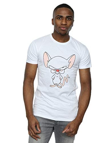 Image of Absolute Cult Animaniacs Men's The Brain Classic Pose T-Shirt White Small