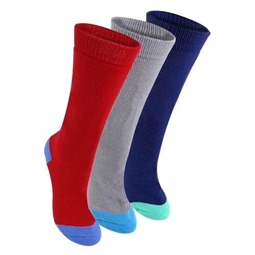 Image of 3 Pack Kids Wellington Boot Socks | Sock Snob | Boys Welly Socks for Outdoor Walking (4-6 Years, Assorted)