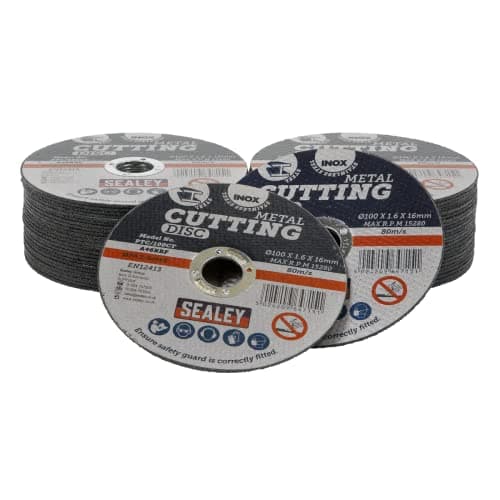 Image of Sealey Ø100 x 1.6mm Cutting Disc Ø16mm Bore - Pack of 50 - PTC/100CT50