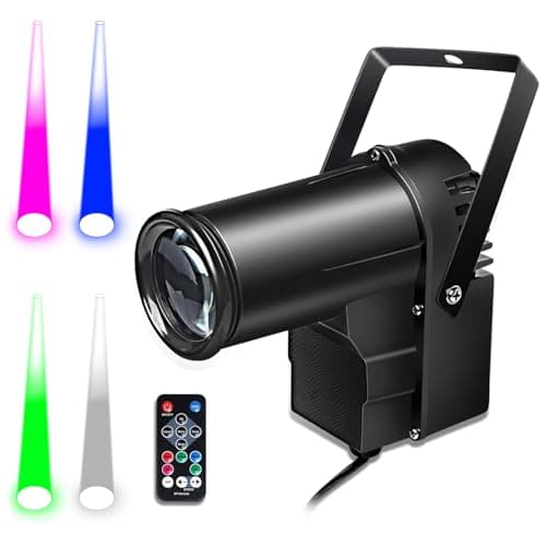Image of Mirror Ball Spotlight, 12W Spotlight Disco Ball, Disco for Live House or Party (RGBW 4 Colour Black Shell).