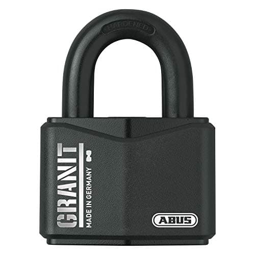 Image of ABUS Granite Padlock 37RK/70 SZP Premium Lock for Highest Duty - Increased Shackle Protection - Security Level 10 - Includes 2 Keys and Security Card - Black - 79161 70 mm