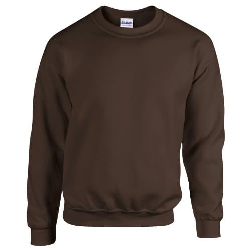 Image of GILDAN Men's 50/50 Adult Crewneck Sweatshirt, Brown (Dark Chocolate), M UK