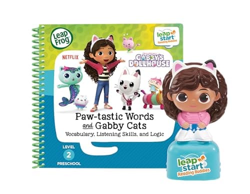 Image of LeapFrog Leapstart Reading Buddies: Paw-tastic Words and Gabby Cats, Gabby's Dollhouse Book, Educational & Interactive Fun, Compatible With LeapStart Systems, For Ages 3, 4, 5+ Years, English Version