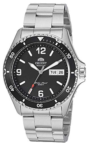 Image of ORIENT Men's Mako II Japanese Automatic Sport Watch with Stainless Steel Strap, Silver, 22 (Model: FAA02001B)