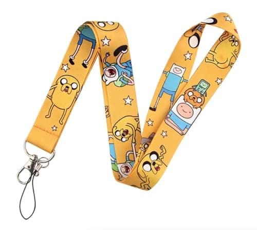 Image of Pinstant Come Along With Me Adventure Time Cartoon Animated TV Show 17.7" Neck Lanyard Keychain Holder ID Badge Mobile Phone Pin Strap