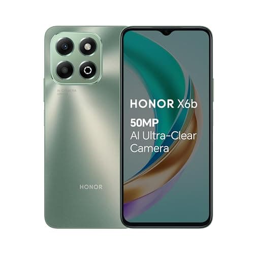 Image of HONOR X6b Mobile Phone Unlocked, 6.56-Inch 90Hz Fullview Display, 4GB+128GB, 5200 mAh Long-lasting Battery, 50MP Triple Camera, Android (2 Year Warranty), Green