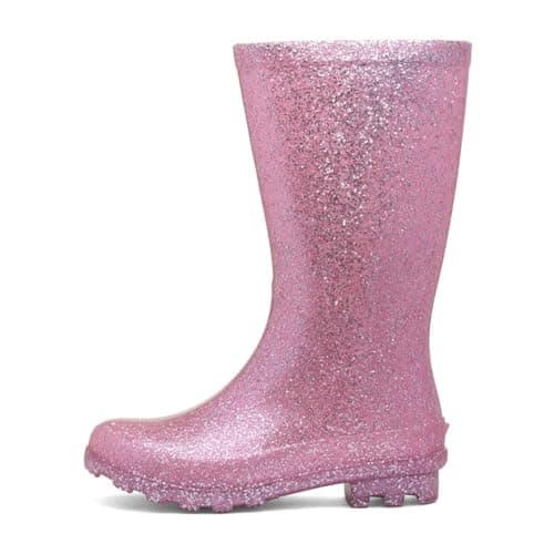 Image of Shoe Zone - Girls Pink Glitter Welly - Size 5 UK - Pink
