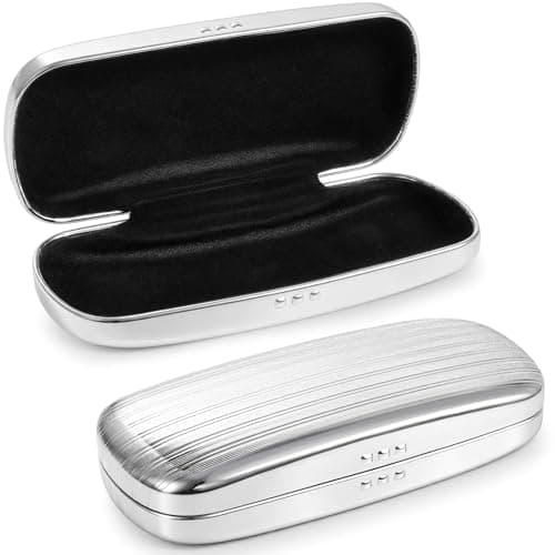 Image of Hifot Metal Glasses Case Hard Shell, Aluminum Spectacles Box Eyeglass Sunglasses Case for Men Women Kids, Reading Glasses Holder