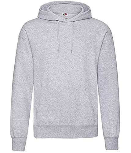 Image of Fruit of the Loom Men's Pull-over Lightweight Hooded Sweat, Heather Grey, Small