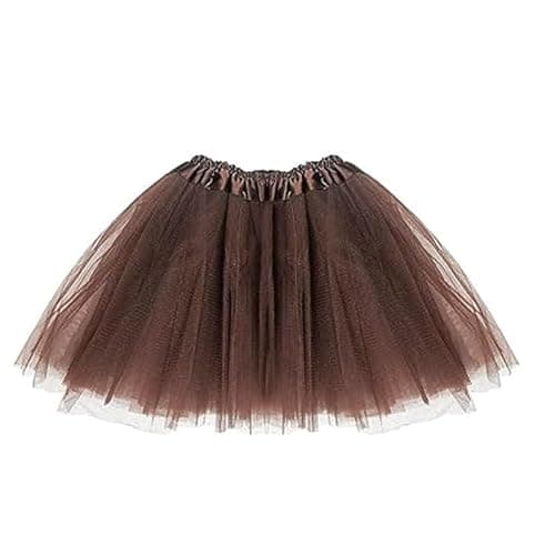 Image of Zac's Alter Ego Lady Girls Women Chocolate Brown Tutu Skirt Fancy Dress Party Hen Party Fairy Princess Halloween Cosplay