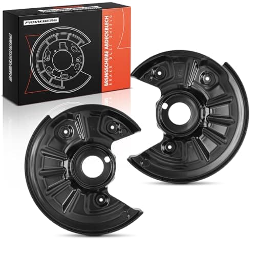 Image of Frankberg 2x Brake Dust Shield Brake Disc Cover Rear Axle Compatible with A3 8V1 8VK 1.4L-2.0L 2012-2020 Golf VII Van 5G1 2.0L 2013-2014 Leon SC 5F5 1.4L-2.0L 2013-2018 Replace# 5Q0615612F