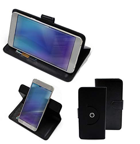 Image of K-S-Trade Protective Case For Blackberry 9720 360° Cover Smartphone Case Compatible With Blackberry 9720, Black | Wallet Case Stand Function BookStyle Best Price, Best Performance
