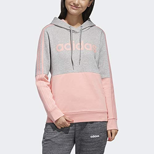 Image of adidas Originals W E Cb Hd Swt, Medium Grey Heather/Pink/Pink, X-Small