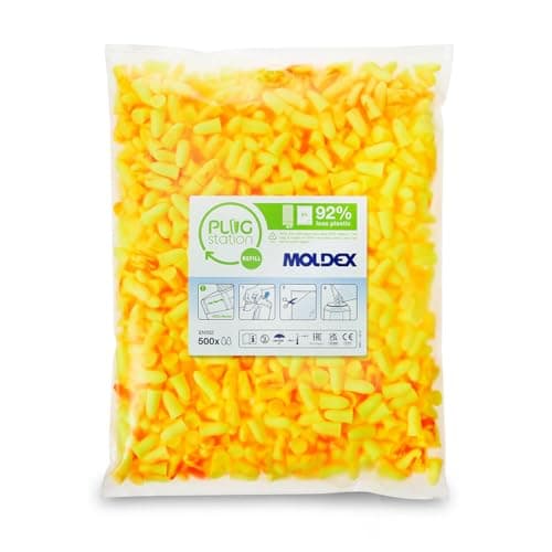 Image of Moldex 766001 Mellows Yellow Disposable Ear Plug Refill Pack - 500 Pairs