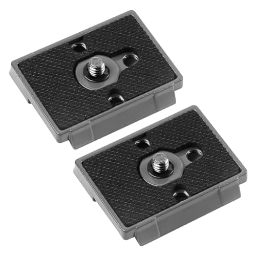 Image of Tiardey Quick Release Plate 1/4" Screw Compatible with Manfrotto 200PL-14 Camera Tripod Head (Pack of 2)