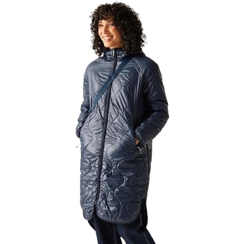 Image of Regatta Womens Triea Quilted Jacket Insulated Lightweight Longline Winter Coat