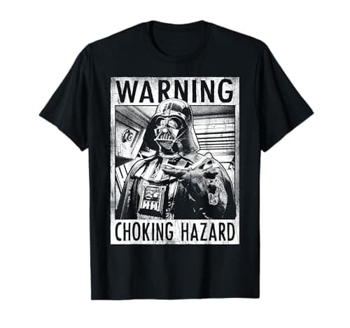 Image of Star Wars Darth Vader Choking Hazard Vintage Graphic Short Sleeve T-Shirt