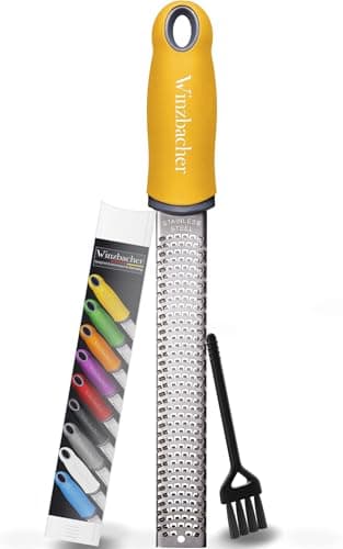 Image of Winzbacher Premium Zester - Parmesan, Lemon, Nutmeg & Ginger Grater I Razor Sharp Stainless Steel I Dishwasher Safe