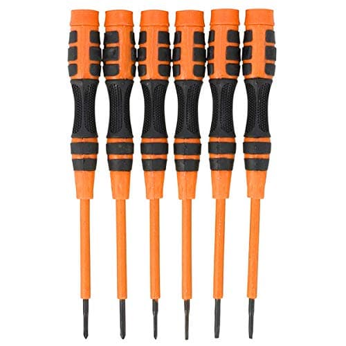 Image of 6 Piece Slotted and Philips Precision Screwdriver Set with Magnetic Tips and Revolving Tops | Ideal for Jewellery, Watch and Electronics Repair