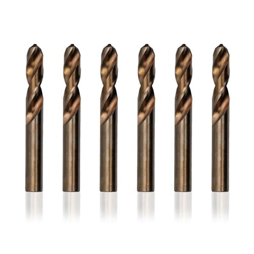 Image of Drill America 1/2" Cobalt Heavy Duty Split Point Stub Drill Bit (Pack of 6), D/ASTCO Series