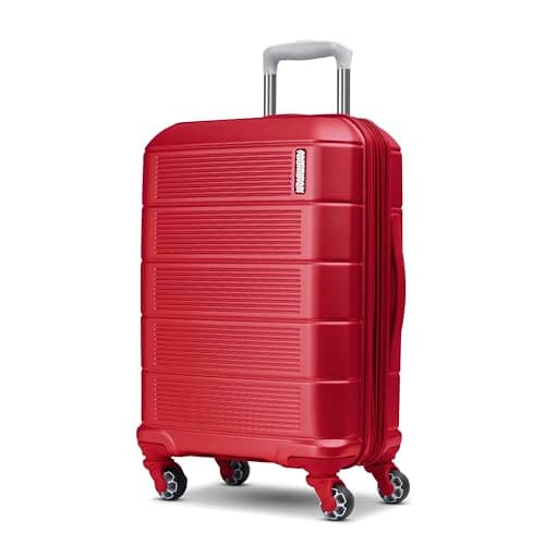 Image of American Tourister Stratum 2.0 Expandable Hardside Luggage with Spinner Wheels, Red, 3-Piece Set (20/24/28), Stratum 2.0 Expandable Hardside Luggage with Spinner Wheels